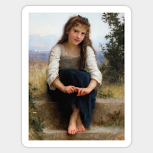 Reverie by William-Adolphe Bouguereau Sticker